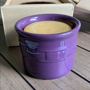 NWT Longaberger crock 1-pt eggplant purple